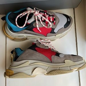 Balenciaga Triple S - Grey/Red/Blue